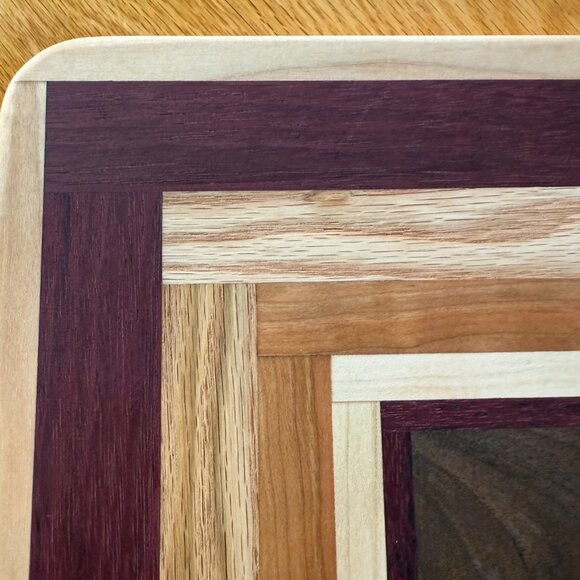 Cutting Board Walnut / Maple/ Cherry / Purple Heart Hardwoods Hand Crafted - Picture 4 of 6